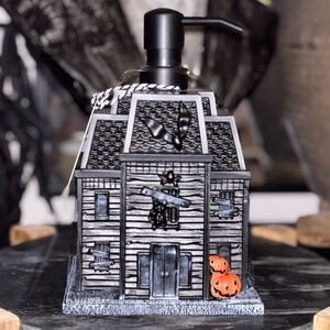 Haunted House Soap Dispenser with Pumpkins